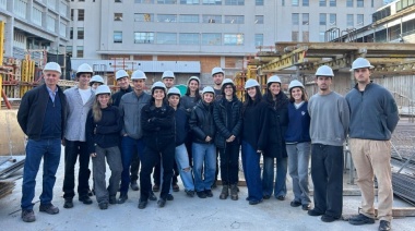 Estudiantes de Arquitectura recorrieron la obra del nuevo edificio de la UTDT