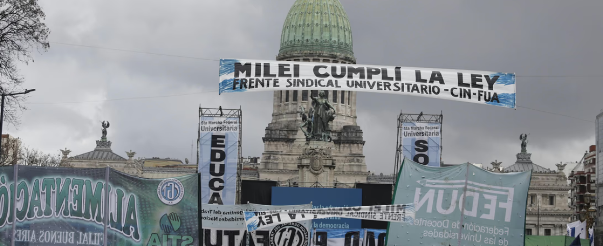 La quinta Marcha Federal Universitaria reclamó la aplicación inmediata de la ley de financiamiento