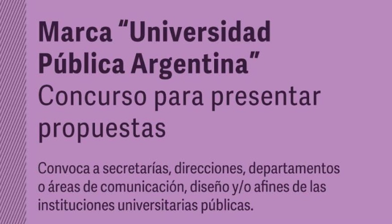 Marca "Universidad Pública Argentina", concurso para presentar propuestas