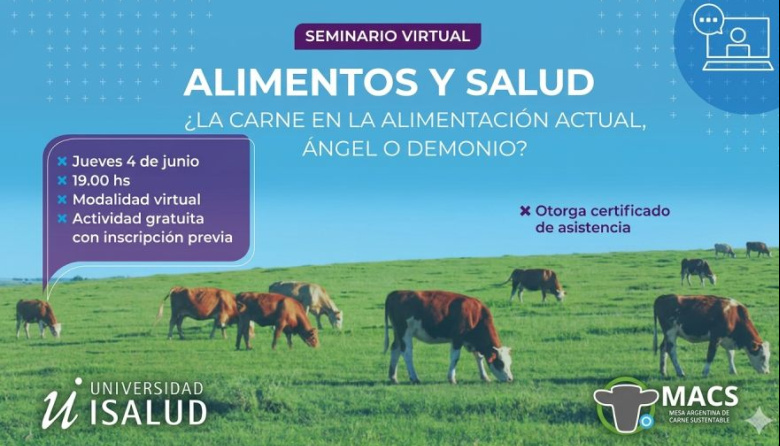 ISALUD realizará un seminario virtual sobre el rol de la carne en la alimentación actual