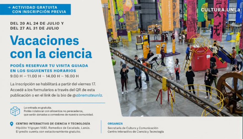La UNLa invita a disfrutar las vacaciones de invierno con actividades gratuitas de ciencia y tecnología
