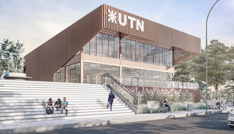 Comenzó la construcción del nuevo auditorio de la UTN FRCU