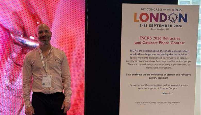 Un médico platense fue reconocido en Londres por una innovadora técnica oftalmológica