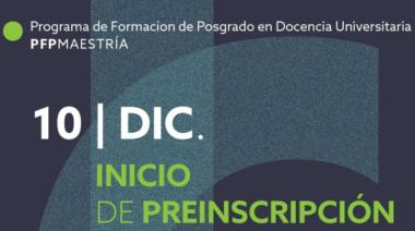 Abierta la preinscripción de la Diplomatura y la Maestría en Docencia Universitaria UNViMe–FEDUN
