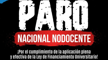 Los nodocentes se suman al paro