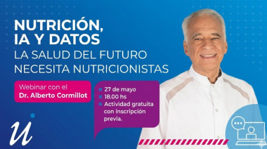 Alberto Cormillot encabezará un webinar sobre nutrición e inteligencia artificial