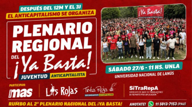 La juventud del ¡Ya Basta! realizará su primer plenario regional en la UNLa