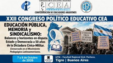 Tigre será sede del XXII Congreso Político Educativo de la Confederación de Educadores Argentinos